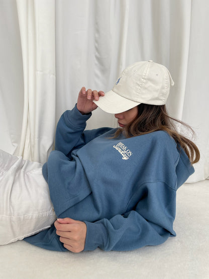 Ash Blue Puff Hoodie